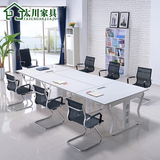 广州办公家具会议长桌 会议桌椅组合简约 现代 条形桌洽谈开会桌