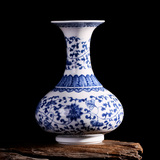 新古典中式复古花瓶摆件迷你花插家居工艺品软装饰品陶瓷台面花瓶