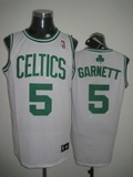NBA 波士顿 Celtics 凯尔特人 5 GARNETT 加内特 白色刺绣篮球服