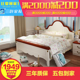 三叶家私地中海床 白色实木床1.8箱式床双人床高箱床地中海风格床