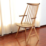 日式家具外贸出口原单 胡桃木/白橡木纯实木餐椅椅子简约风格休闲