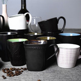 经典奢华马克杯大容量简约冰裂釉陶瓷杯牛奶咖啡杯艺术陶瓷水茶