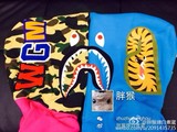 【胖猴年末特价】bape 1st camo黄迷彩蓝色鲨鱼卫衣男款 加绒