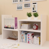 创意伸缩书架置物架桌面书柜儿童简易桌上收纳架储物柜办公组合柜