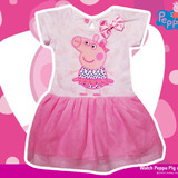 peppa pig佩佩猪2016春夏新款女童装粉色短袖T恤连衣裙2-345岁
