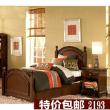 美式家具儿童床 1.2米 1.35米欧式简约实木储物床小孩房间实木床