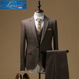 LXRXDD纯色西服套装男士商务休闲小西装一粒单排扣宴会礼服潮3276