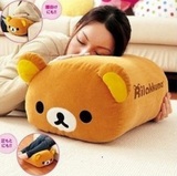 轻松熊玩偶公仔 汽车沙发靠枕抱枕 小熊长方形面包枕头馒头枕批发