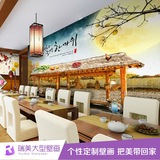 韩国火锅烤肉料理店大型壁画韩式风情美女休闲餐厅包厢背景墙壁纸