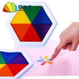 6色彩色印台印泥 儿童手指印画颜料 幼儿园创意diy涂鸦画画签到泥