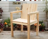实木沙发椅单椅2015新款咖啡馆桌椅田园椅靠背椅休闲椅原木可定制