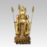 铜艺坊 精品开光纯铜四面地藏王菩萨摆件 大愿菩萨铜像 纯铜佛像