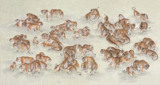 老虎森林之王《百虎图》国画高清动物素材图片jpg格式tif喷绘专用