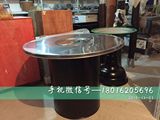 圆形烧烤桌箱  不锈钢台面 火锅桌 圆桶烤肉桌子 韩式韩国