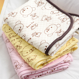 韩国全棉儿童盖毯春秋宝宝纯棉卡通空调被婴幼儿小被幼儿园午睡被