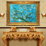 客厅装饰画 沙发背景墙 三联油画 梵高名画花卉玄关横版 高档手绘