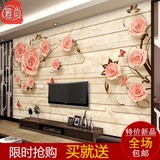 瓷砖背景墙 客厅电视背景墙砖 3D浮雕大理石 现代简约 玫瑰壁画
