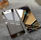 苹果6镭射彩色钢化玻璃膜iPhone6splus彩膜 全电镀6s镜面前后手机