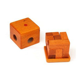 成人益智玩具木制 孔明锁类拆装解锁玩具 木盒装立方体索玛方块