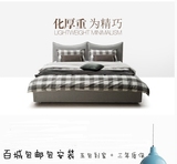 简约布艺床双人床1.8米欧式卧室床时尚新款床软床1.5米儿童床