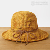 【画沙】草帽子夏天女可折叠遮阳帽手钩沙滩帽渔夫帽防晒修脸度假