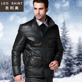 2015新款 中年羽绒服 男士冬装 外套保暖棉衣 男式中老年 正品