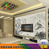 中式古典艺术客厅电视机背景墙瓷砖3D彩雕雕刻墙砖壁画 山水情