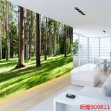 3D立体风景绿色森林阳光 电视背景墙纸壁纸 客厅卧室大型壁画特价