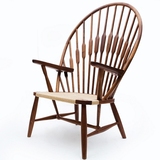 实木椅孔雀椅北欧时尚休闲藤编躺椅阳台椅会所椅简约现代设计师椅