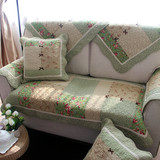 韩版绿色时高档田园全棉四季组合冬季布艺沙发垫巾防滑坐垫