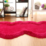 客厅卧室床边地毯泽昊 弹力丝桃心地毯 双心形地毯 双桃心地毯