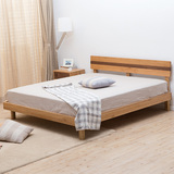 简约现代全实木单双人床1.5米/1.8米 日式卧室家具白橡木床 叁