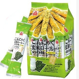台湾进口幼儿零食 北田蒟蒻糙米卷海苔味160g 休闲食品 月