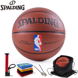 包邮正品斯伯丁篮球NBA奢华彩色运球人室内室外比赛篮球74-602Y