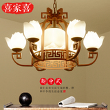 新中式吊灯客厅创意荷花莲花吊灯酒店会所别墅中国风复古中式灯具