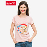 Baleno/班尼路女装 toy story甜美图案印花T恤 纯棉短袖体恤夏装