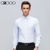 G2000/man2016春季新款衬衫男士长袖时尚男装商务休闲衬衣修身款