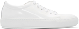 美国代购16秋冬Acne Studios Adrian 白色漆皮简约系带休闲鞋