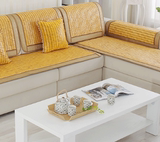 gp夏季客厅实木椅垫麻将凉席沙发垫三人海绵坐垫带靠背简约
