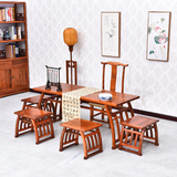 中式实木家具琴桌休闲桌 马鞍书画书法桌 简约办公桌 琴桌椅组合