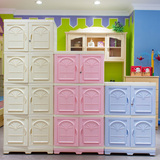儿童衣柜收纳双开门式储物厨房柜子宝宝衣物整理家居箱部分区包邮