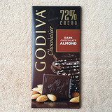 美国 高迪瓦Godiva歌帝梵 杏仁 72% 苦黑巧克力 排块 100G