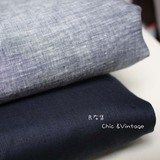 良布集 日本进口 色织水洗亚麻布料 麻布 麻料 高级服装面料