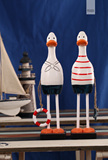 隔板搁架电视柜摆件 家居装饰品 海军水手情侣鸭子