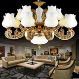 欧式锌合金客厅吊灯水晶灯LED云石简欧美式简约大气卧室餐厅灯饰
