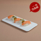包邮纯白12寸平盘蛋糕盘寿司盘肉盘酒店水果盘糕点盘子长方形瓷盘