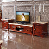 天然大理石电视柜 现代欧式客厅家具 中式实木电视柜地柜 2米包邮
