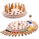 木制儿童益智玩具记忆棋亲子成人颜色记忆桌面游戏3岁以上玩具棋