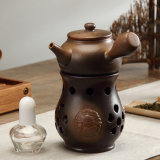 全手工特色紫砂粗陶茶炉酒精炉陶瓷温茶神器煮水炉带茶壶包邮