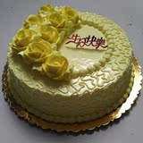 大美黄玫瑰仿真蛋糕模型 样品蛋糕模型模具 创意双层水果仿真